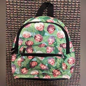 Golden Girls 10 inch Tropical Leaf Backpack by Bioworld with adjustable straps